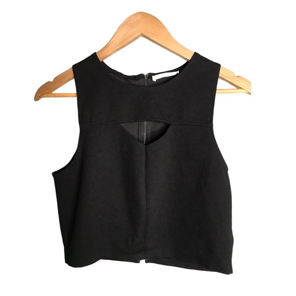 Zara | Black cut out chest sleeveless crop top - Picture 8 of 9